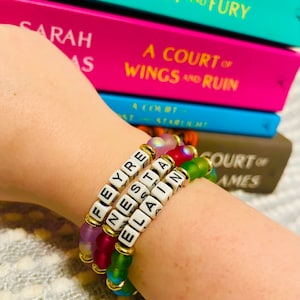 ACOTAR inspirierte Armbänder, Freundschaftsarmbänder, Perlenarmbänder, Paare Armbänder, Ein Gericht der Dornen und Rosen, Ein Gericht des Nebels und der Wut
