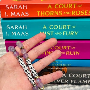 ACOTAR inspirierte Armbänder, Freundschaftsarmbänder, Perlenarmbänder, Paare Armbänder, Ein Gericht der Dornen und Rosen, Ein Gericht des Nebels und der Wut