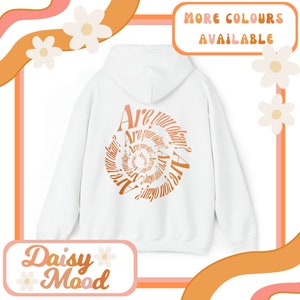 Sunset Orange Geht es dir gut ? Druck Hoodie Unisex | Trendiger Boho Text Pullover