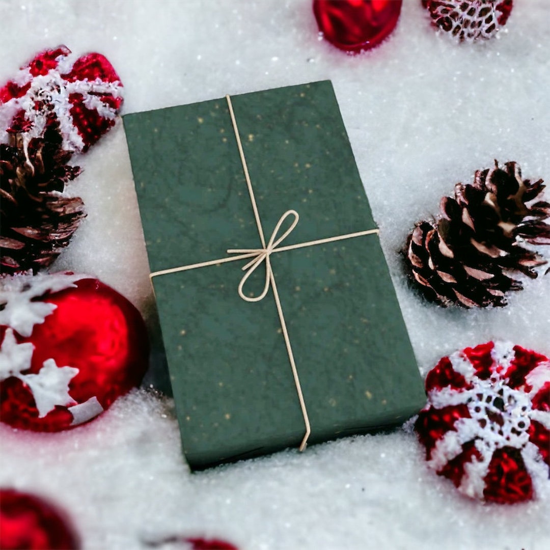 Emerald Green Gift Wrap Cottagecore Christmas Wrapping Paper Etsy