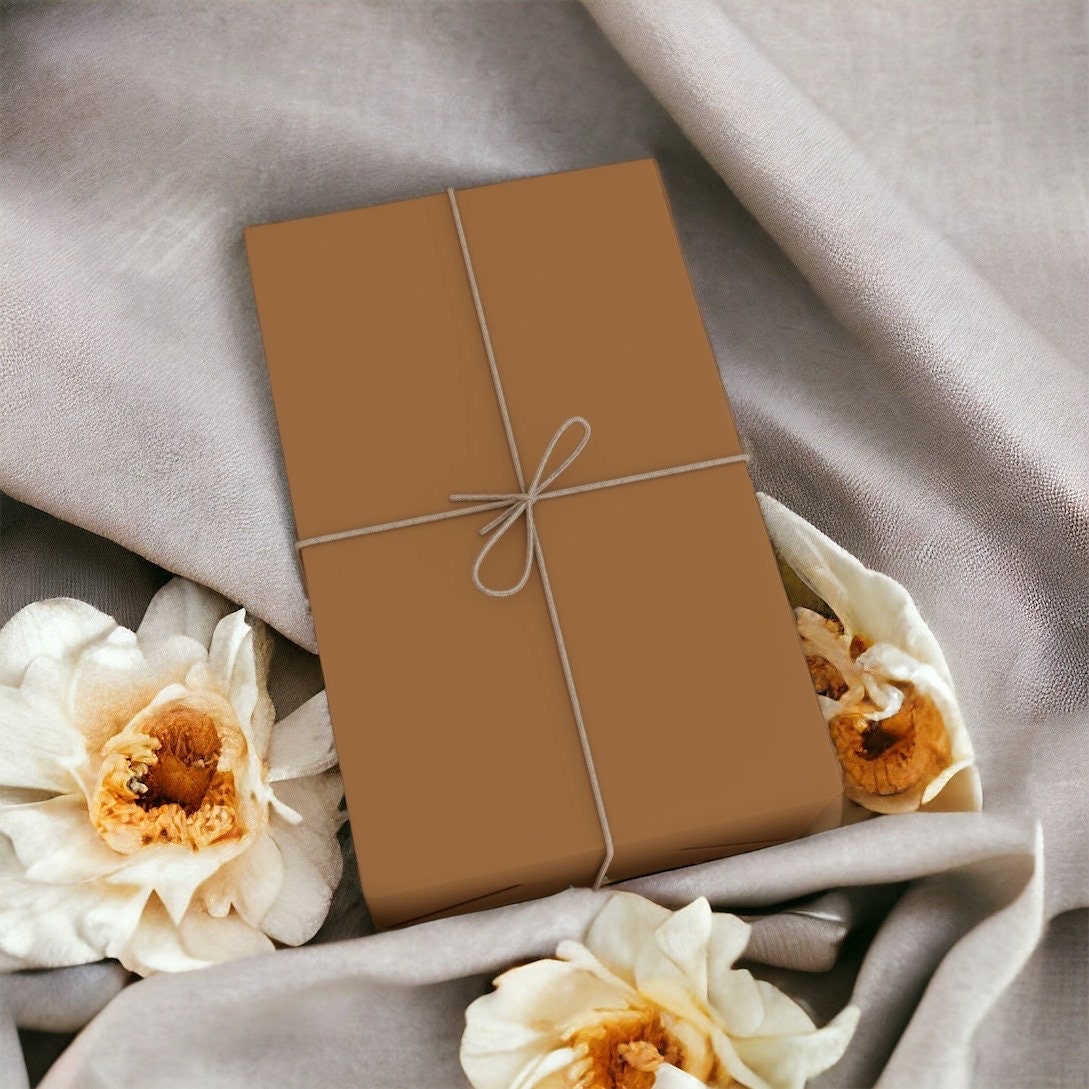 Carmel Solid Gift Wrap, Matte Brown Wrapping Paper, Neutral Beige Gift  Wrap, Solid Beige Gift Wrap, Eco Friendly Tan Matte Wrapping Paper
