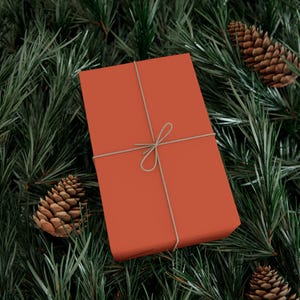 Burnt Orange Gift Wrap: Matte Eco-Friendly Wrapping Paper