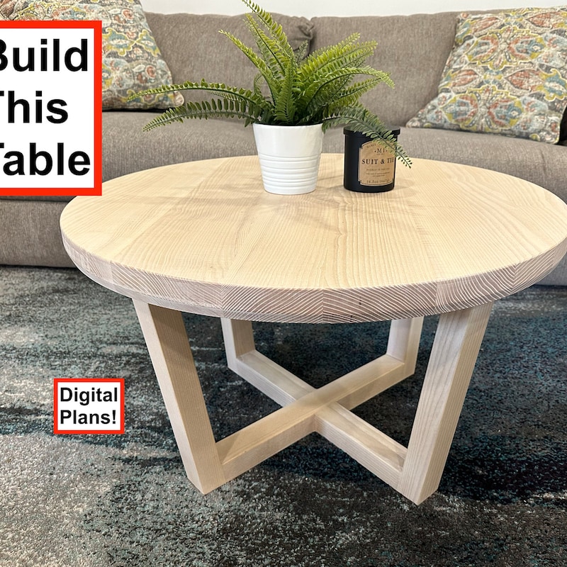 Round Coffee Table - Etsy