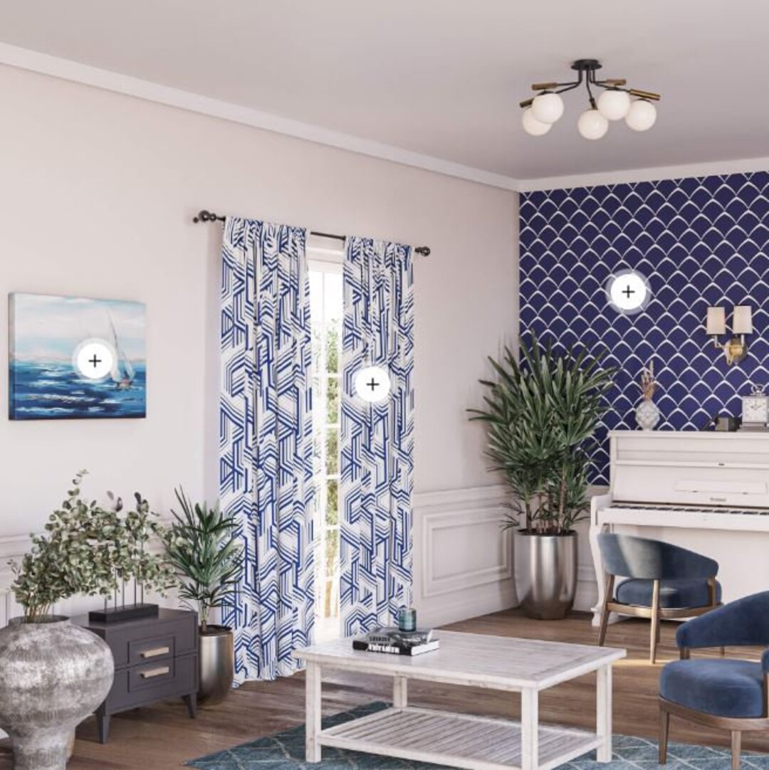 Navy Removable Wallpaper, Maritime Marvel Room Decor Set of Peel and