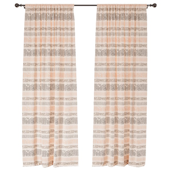 Fall Vibes Window Beige Curtains for Living Room Kitchen Bedroom Set, Boho Curtains 2 Panels, Beige Striped Curtains Set of 2