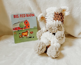 Cow Lovey, Farm Snuggler, Farm Animal Lovey, Cow Snuggler, Baby Cow, Farm Country Nursery, Baby Shower Gift, Baby Gift, Farm Baby Shower