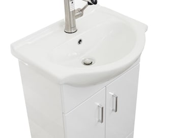 No plumbing portable sink - Basics 550mm Vanity Unit - Ready to plug-in and use!