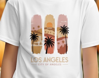 Los Angeles Comfort Color Shirt, California T-Shirt, Hollywood City of Angels Tee, Travel Shirt, Vacation Souvenir, Summer Vibes T Shirt