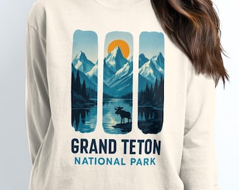 Grand Teton National Park Shirt, Comfort Colors T-Shirt, Vacation Shirt, Travel T Shirt, Landscape T Shirt, Moose T Shirt, Gifts for Him Her