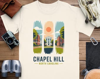 Camiseta Chapel Hill: Colores cómodos, ideal para vacaciones y viajes