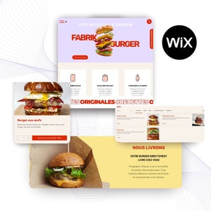 WIX Restaurant Burger Website Template