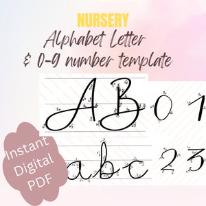 Numeri, lettere maiuscole e minuscole, modello artistico in filo lavorato a maglia con frecce guida, motivo alfabeto stampabile in filo metallico, motivo a filo