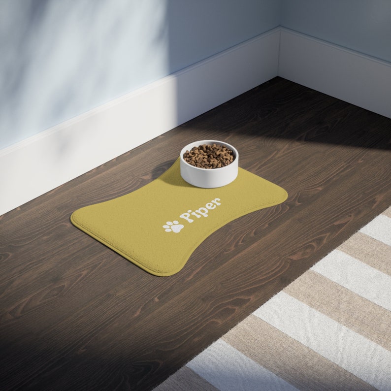 Personalized Dog Feeding Mat Custom Dog Bowl Mat Personal Pet Placemat