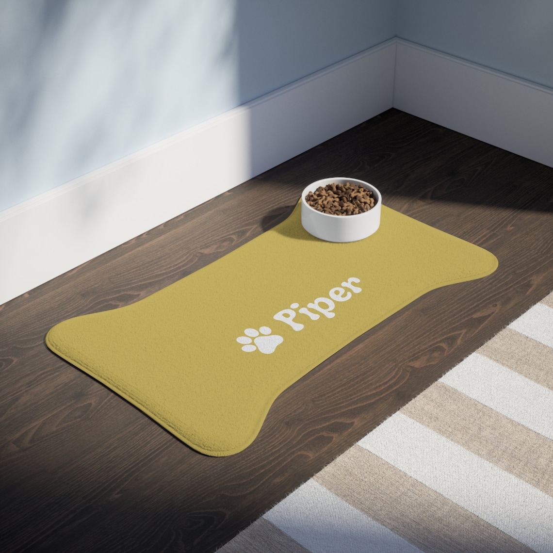 Personalized Dog Feeding Mat Custom Dog Bowl Mat Personal Pet Placemat