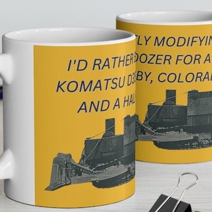 Killdozer Ceramic Mug 11oz, FREE Shipping, Kill Dozer, Killdozer, Killdozer coffee cup, Granby Colorado, Colorado mug, Colorado history mug