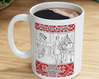 Stroke Scale Ceramic Mug 11oz, FREE SHIPPING, Stroke Nurse, NIH Stroke Scale, Neuro Nurse, Neurologist, Stroke Assessment, Time is Brain