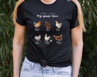 Chicken lover t-shirt white font