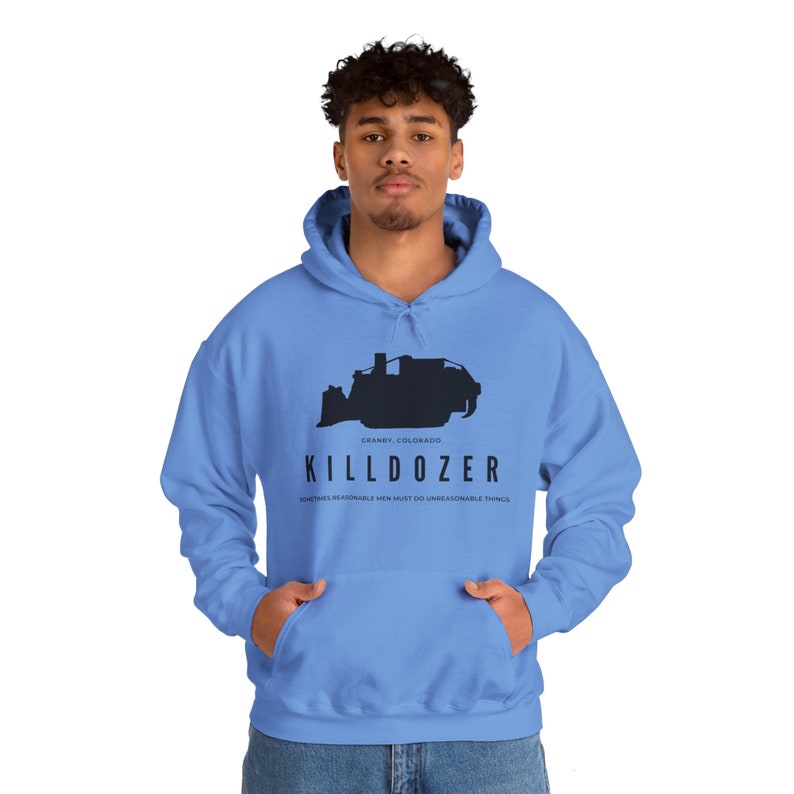 Moletom com capuz Killdozer, pise neles, não pise em mim, Marvin Heemeyer, Komatsu D355A, Komatsu Bulldozer, D355A Bulldozer, camisa killdozer imagem 5