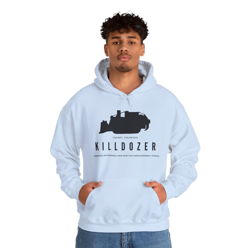 Moletom com capuz Killdozer, pise neles, não pise em mim, Marvin Heemeyer, Komatsu D355A, Komatsu Bulldozer, D355A Bulldozer, camisa killdozer imagem 9