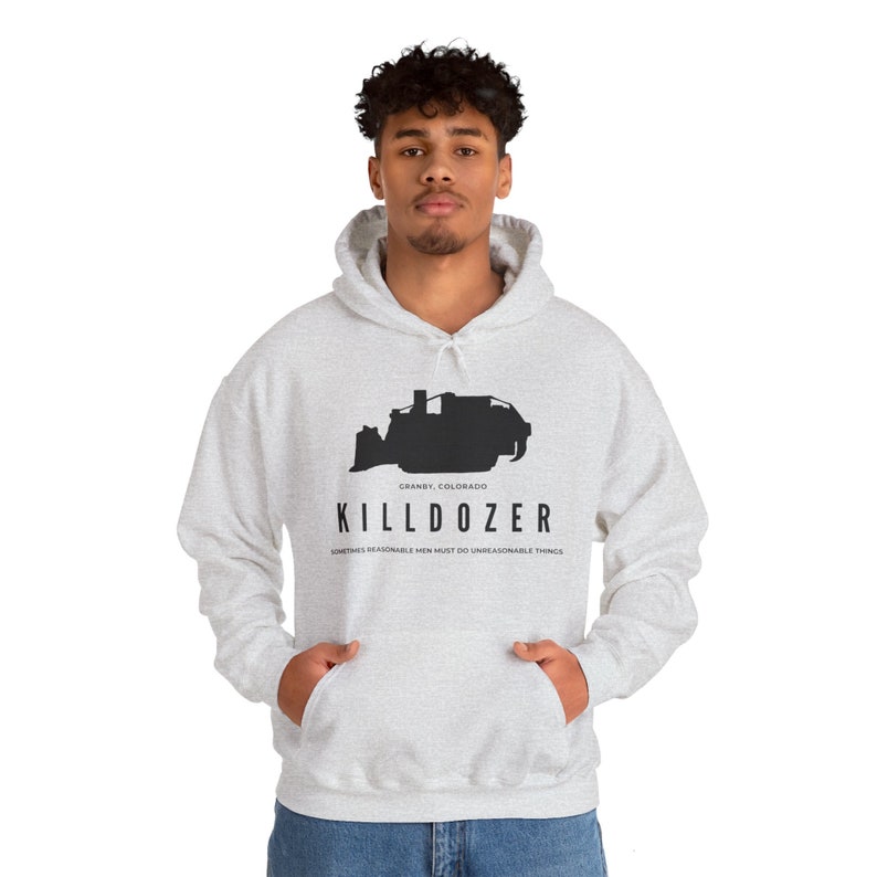Moletom com capuz Killdozer, pise neles, não pise em mim, Marvin Heemeyer, Komatsu D355A, Komatsu Bulldozer, D355A Bulldozer, camisa killdozer imagem 4