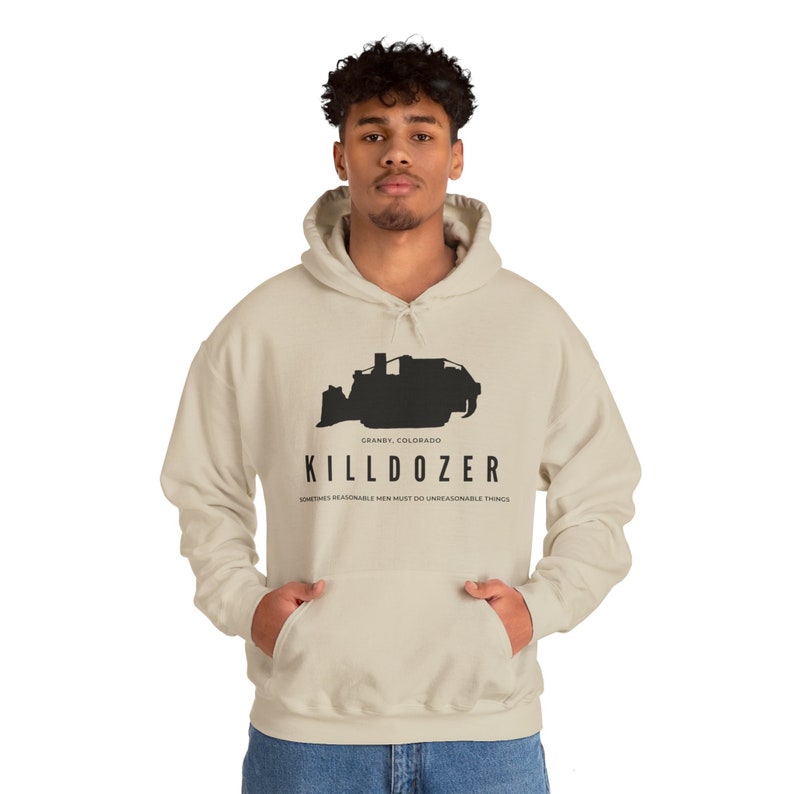 Moletom com capuz Killdozer, pise neles, não pise em mim, Marvin Heemeyer, Komatsu D355A, Komatsu Bulldozer, D355A Bulldozer, camisa killdozer imagem 7