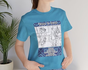 Aqua Stroke Scale Bella & Canvas T-Shirt, FREE Shipping, stroke RN, Neuro ICU Nurse, Neurology, stroke assessment, stroke awareness