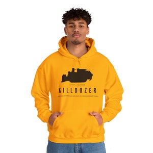 Moletom com capuz Killdozer, pise neles, não pise em mim, Marvin Heemeyer, Komatsu D355A, Komatsu Bulldozer, D355A Bulldozer, camisa killdozer imagem 2