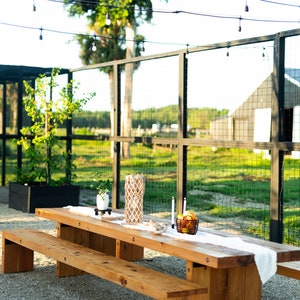 DIY plans to build this beautiful table that can be used Indoors / Outdoors. This table would look great in any setting whether it's a patio, backyard, garden, dinning room, etc.