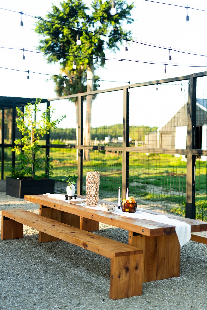 DIY plans to build this beautiful table that can be used Indoors / Outdoors. This table would look great in any setting whether it's a patio, backyard, garden, dinning room, etc.