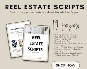 11 Reel Estate-videoscripts met bijschriften en hashtags