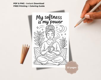 Black Women Affirmations| Black Women Coloring Book| Black Women Art| Black Woman Coloring Pages| Coloring book for adults| Bundle Coloring