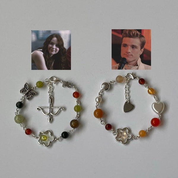 Katniss Everdeen/Peeta Mellark Inspired Bracelets (Hunger Games)