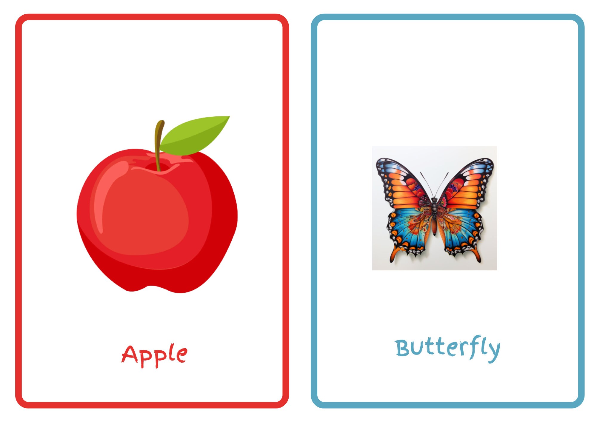 ABC Flashcards Alphabet Flashcards Child Development Fun Etsy