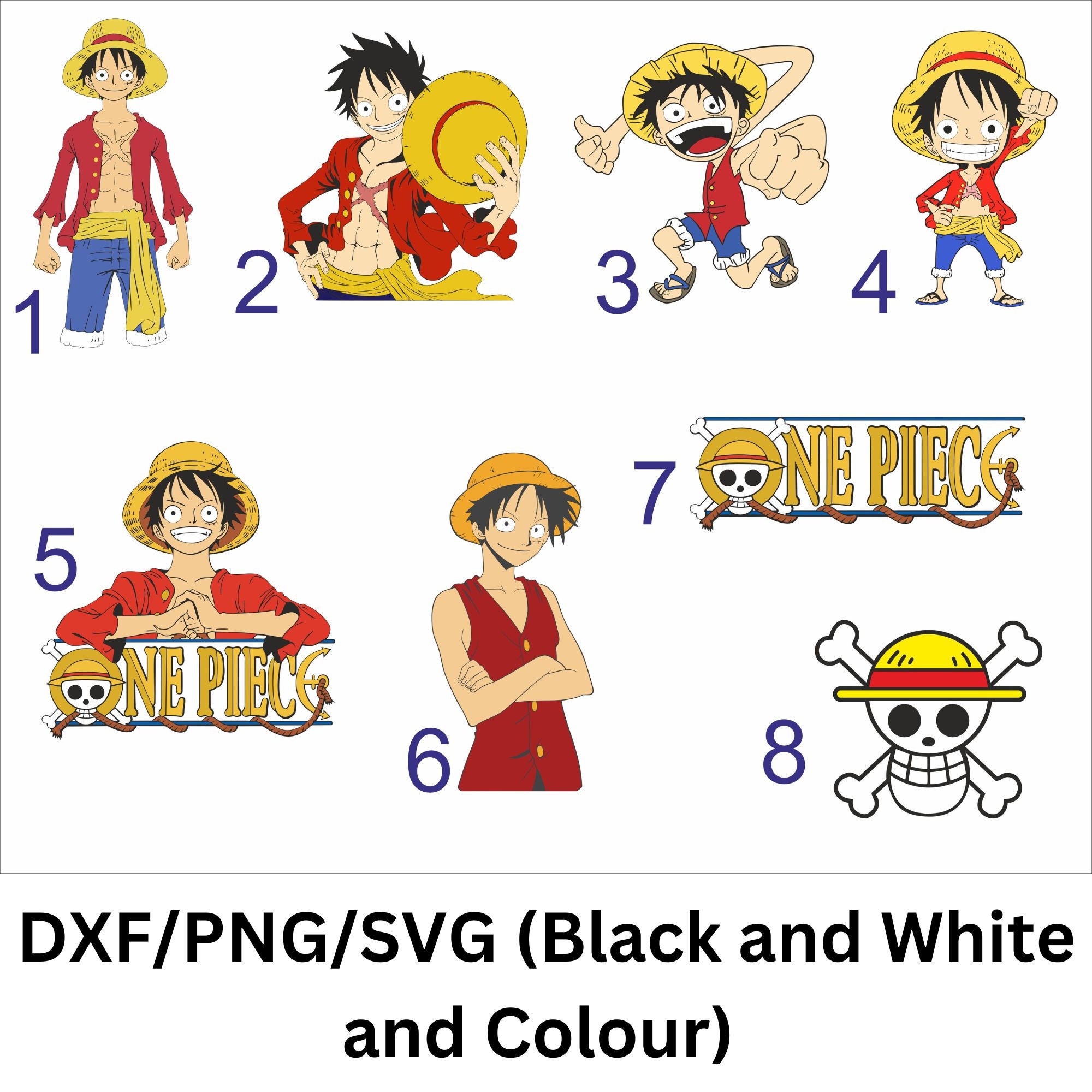 One Piece, Anime Bundle, One Piece Characters, Japanese SVG, PNG,EPS