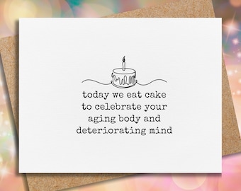 funny birthday card | birthdaycard | birthday card for friend | 30th birthday | 40th birthday | 50th birthday | card for him | brother