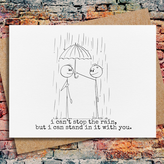 encouragement card | card for friend going through a difficult time | standing with you | divorce | loss of job