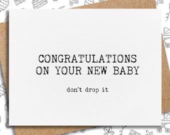 congratulations on your new baby | funny baby shower card | new baby gift | best friend pregnant gift | first child