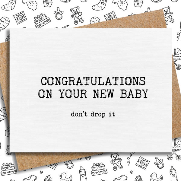 congratulations on your new baby | funny baby shower card | new baby gift | best friend pregnant gift | first child