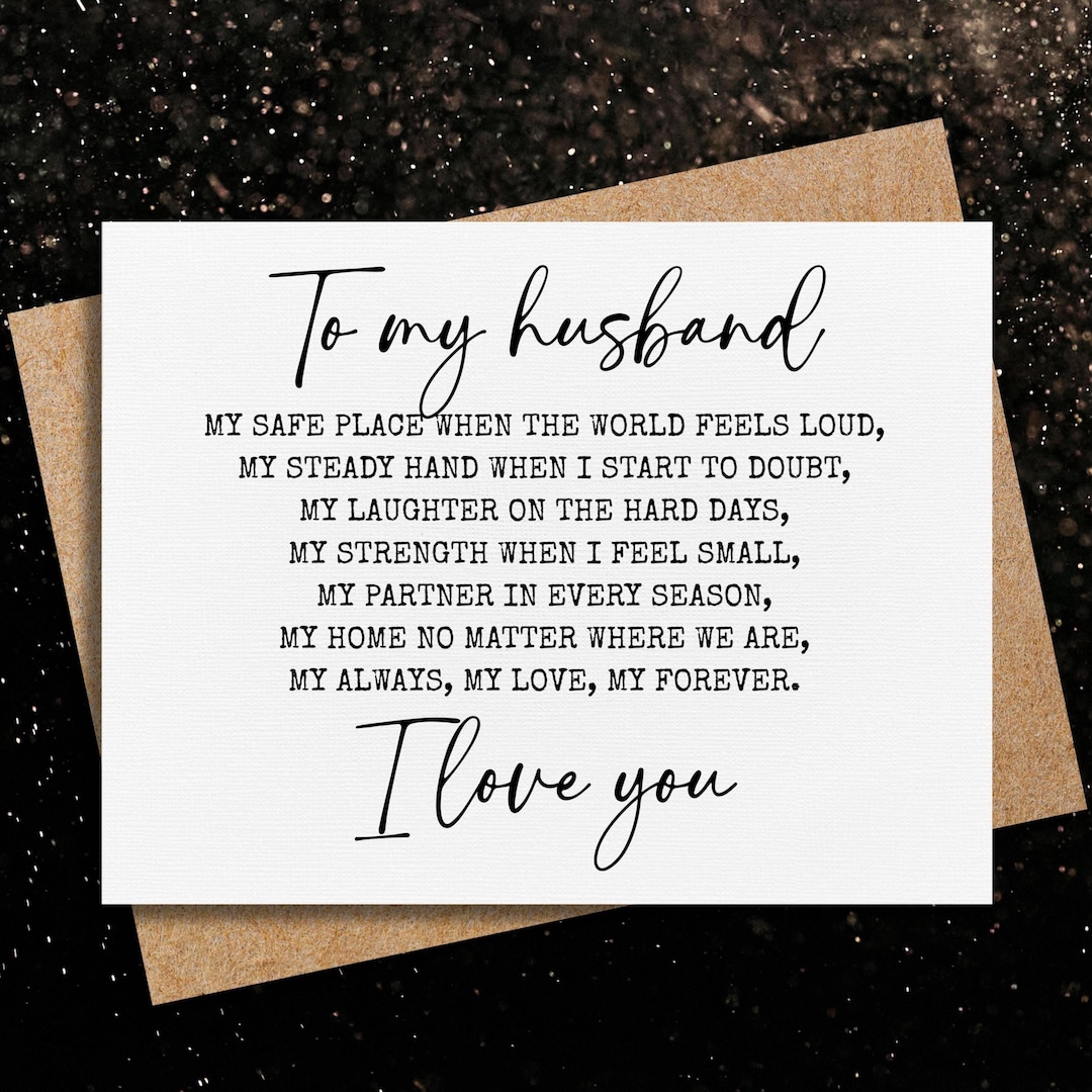 Anniversary Card for Husband | I Love You Card - Etsy