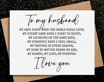 anniversary card for husband | i love you card