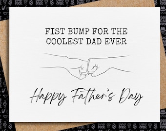 Funny Father's Day Card Fist Bump for the Coolest Dad Ever