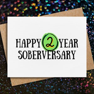 soberversary card | sobriety card | 2 year soberversary | two years sober | sober milestone gift | recovery card | staying clean