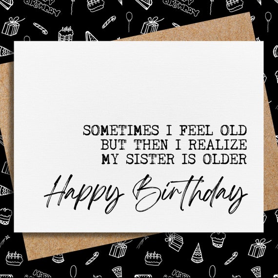 birthday card for sister | card for older sister | sister birthday gift | gift for sister | card for sister