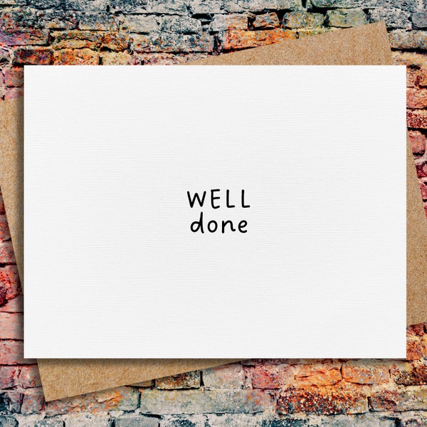 simple congratulations card | new job card | well done | proud of you | religious card | minimalist card