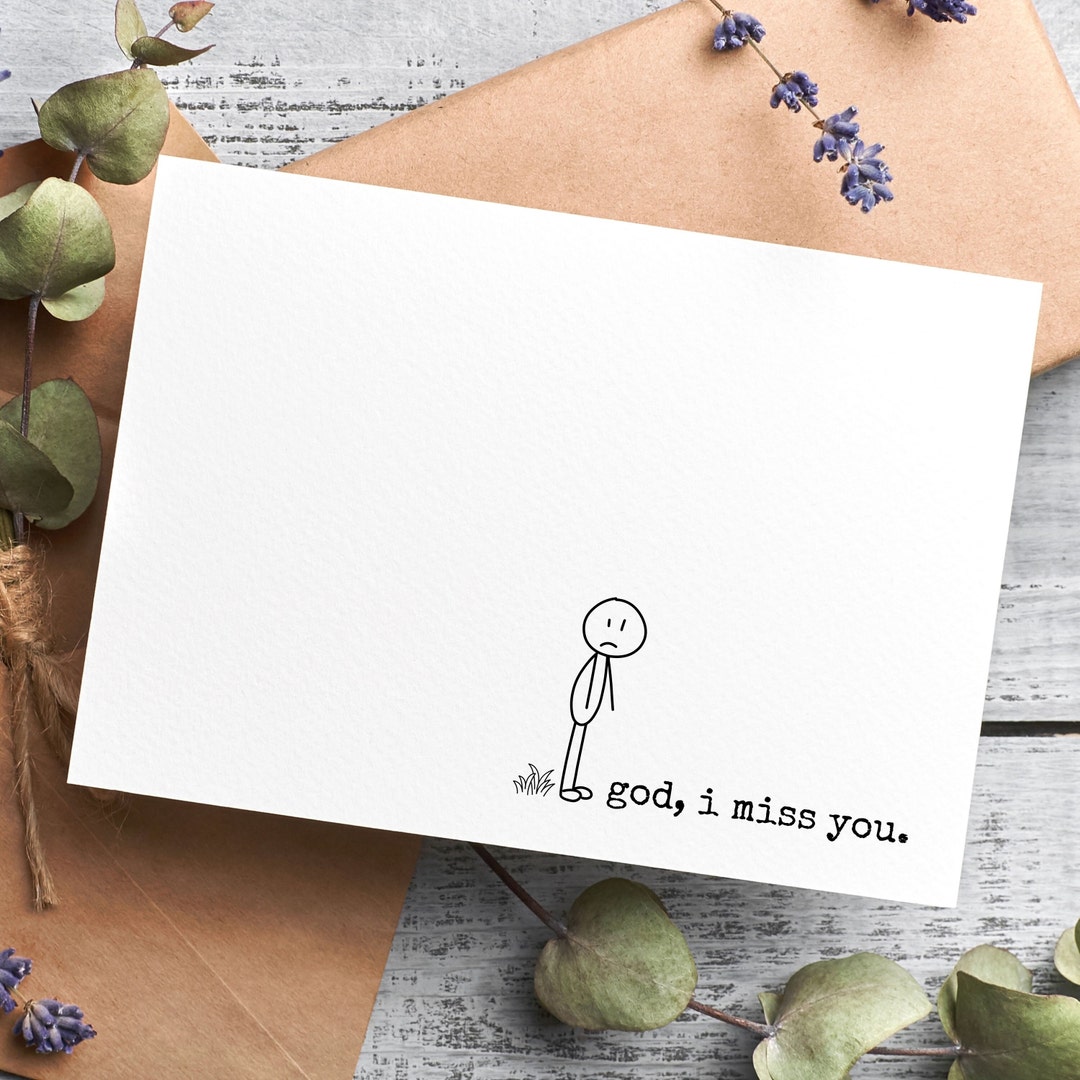 God I Miss You Miss You Card Miss You Gift Missing You - Etsy