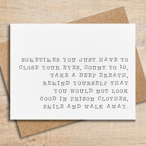 funny encouragement card | support card | friendship card | humorous card for her