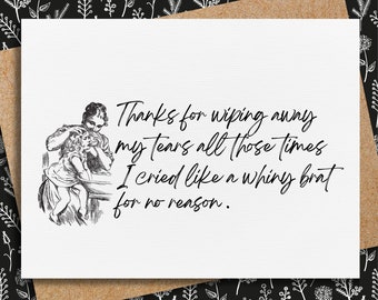 funny mothers day card | thanks mom | mother's day card | card for mom | from daughter | great mom | mother daughter humor | love you mom
