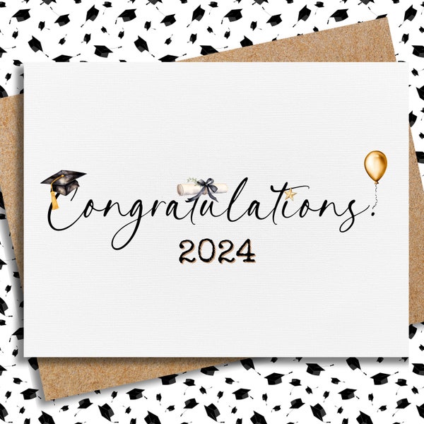 2024 graduation card | graduation gift | congratulations card for graduate | daughter | son | high school | college | niece | nephew