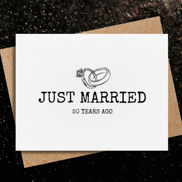 50th anniversary card | just married 50 years ago | anniversary card for parents | anniversary card for wife | golden anniversary