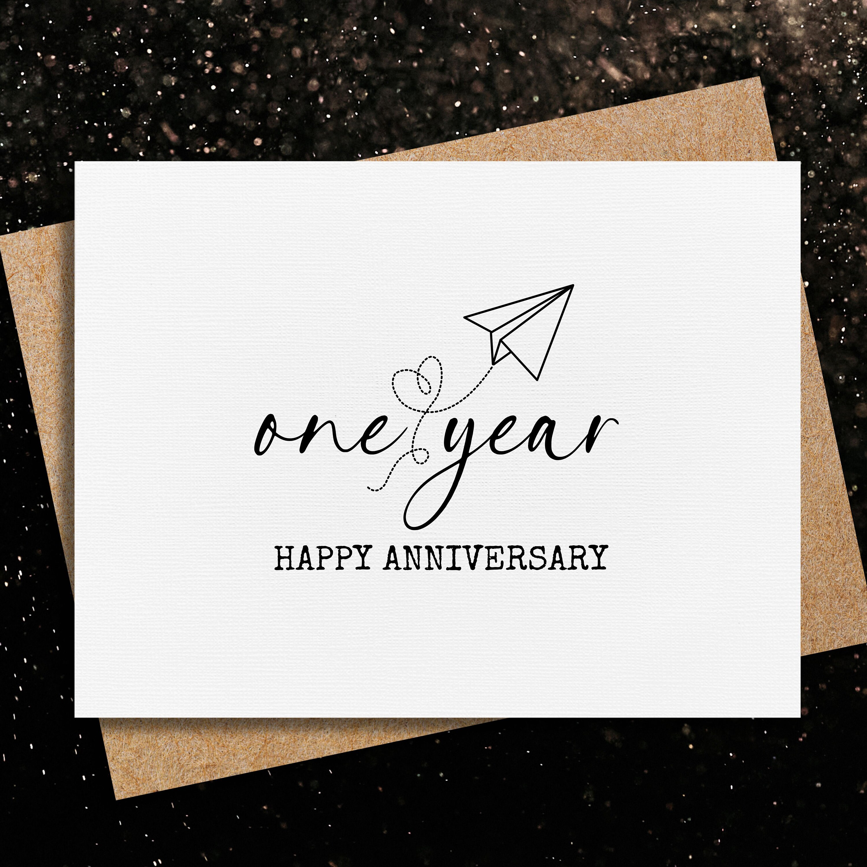 1 Year Anniversary Card, Anniversary Card for Boyfriend, for Girlfriend